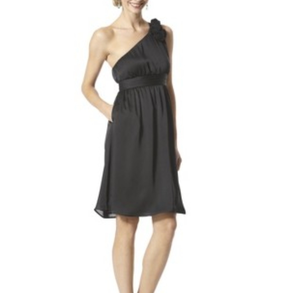 Merona Black One-Shoulder Dress